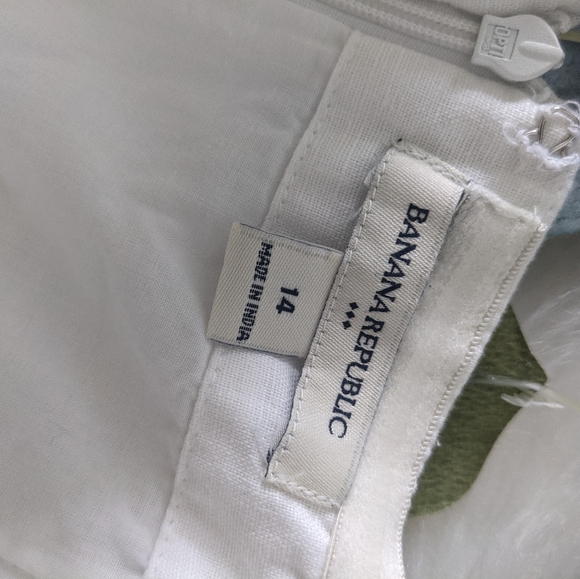 Banana Republic Sz 14 Black/White Strapless Dress - Picture 8 of 9